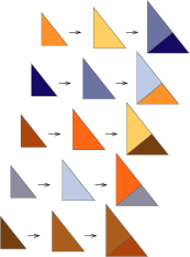Rule Coloured Golden Triangle