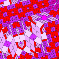 Preview Cyclotomic Aperiodic Substitution Tiling with Dense Tile Orientations, 8-fold