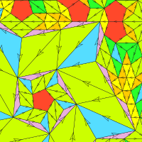 Preview Substitution Tiling with Dense Tile Orientations and 5-fold Rotational Symmetry